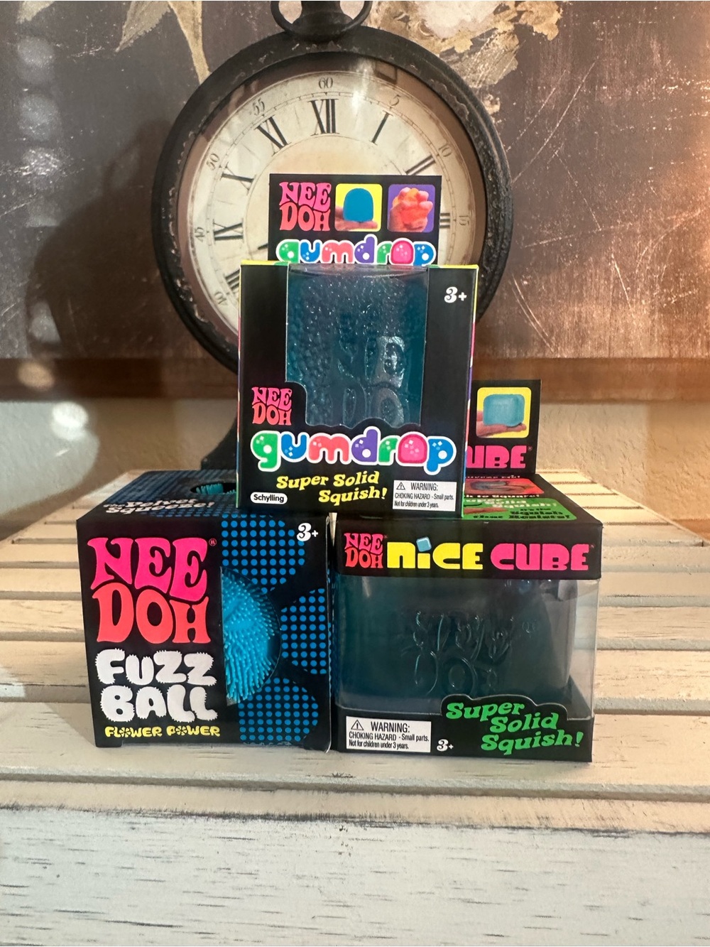 🩵💙🩵 Authentic NeeDoh Gumdrop, Fuzz Ball, and Nice Cube 💙🩵💙